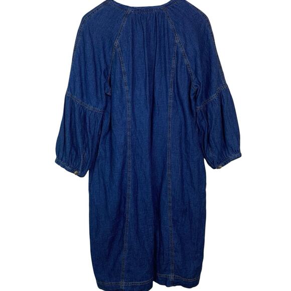 Soft Surroundings Women's Medium Julietta Chambray Linen Blend Cottage Prairie - Picture 2 of 8